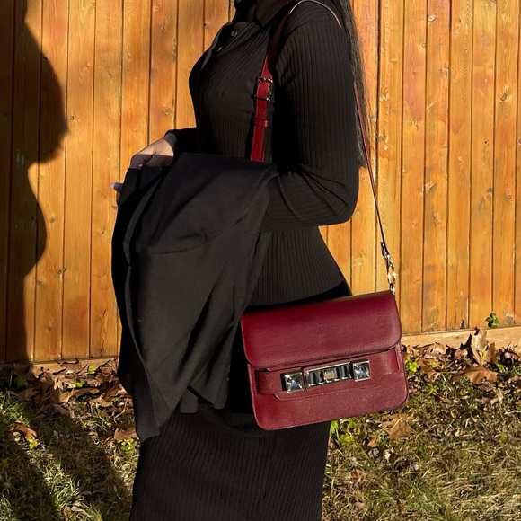 USE LIKE VERY NEW! PROENZA SCHOULER PS11 Mini Classic, Burgundy color. - Picture 11 of 14